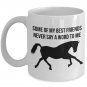 TeesCloset Dishwasher and Microwave Safe Ceramic Mugs for Horse Lovers (11oz, White)