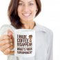 TeesCloset Dishwasher and Microwave Safe Funny Ceramic Mugs For Coffee Addicts