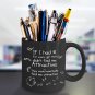 TeesCloset Dishwasher and Microwave Safe Funny Ceramic Mugs For Men (Black version)