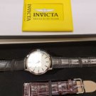 Invicta Men's 'Specialty' Quartz Stainless Steel and Leather Casual Watch, Color