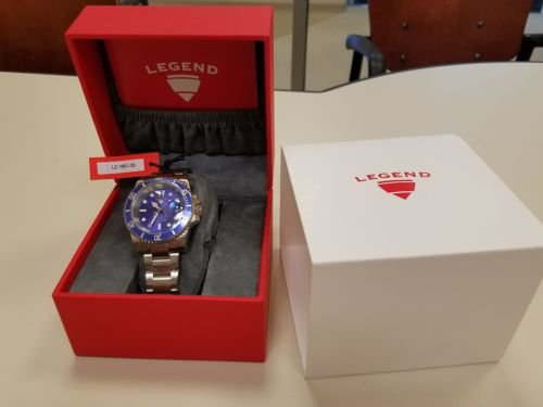 LEGEND DEEP BLUE WATER SILVER MEN'S WATCH LD-1001-33