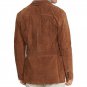 Barr Mens Fashion 3 Button Brown Suede Coat- Size Small thru 4X