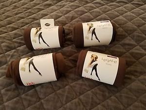 Lot of 4 pairs of Legale tights XS/S Brown new in package