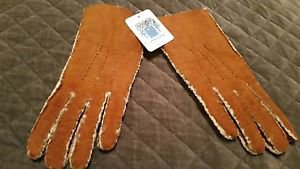 Portolano Women's Leather Glove, Chestnut, 7 M US
