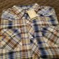 Roper Women's 9739 Royal w/ Orange Plaid Blue Button-up Shirt LG