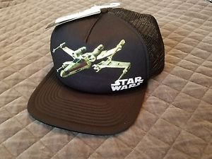 Star Wars TIE Fighter Logo Licensed Adult Mesh Trucker Cap - White/Black