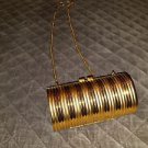 Unique Vintage Gold Purse*Clutch*Handbag Evening Deco/Funky Retro
