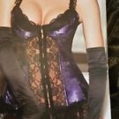 Shirley of Hollywood Women's Satin Tapestry Flowered Jacquard Long Line Bustier