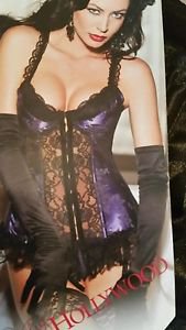 Shirley of Hollywood Women's Satin Tapestry Flowered Jacquard Long Line Bustier