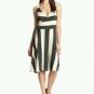 Three Dots Red Women's Sleeveless Faux Wrap Dress, Charcoal/Natural, S/M/L