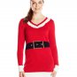 Isabella's Closet Women's Santa Suit Ugly Christmas Sweater Tunic, Red/White Med