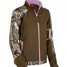 Yukon Gear Women's Windproof Softshell Fleece Jacket, Mossy Oak Break-Up Country
