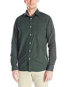 Benson Men's Marvin One Pocket Woven Shirt, Green Dot, Medium