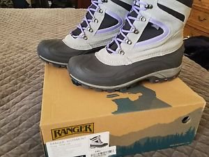 Ranger Vistamont 8" Women's Waterproof Suede Thinsulate Winter Boots Gray/ Lilac