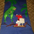 Alex Stevens Men's Santa Toilet T-Rex Attack Ugly Christmas Sweater,Dark Blue,M