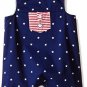 Little Me Baby Stars Sunsuit, Navy, 3 Months