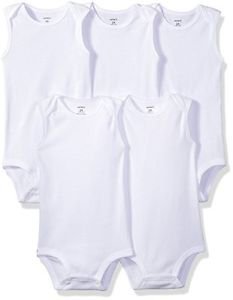 Carter's Unisex Baby White Multi-Pack Bodysuits 126g386, 24 Months
