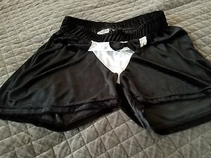 Mad Engine Mens Black Velour Tuxedo Boxer Shorts Med