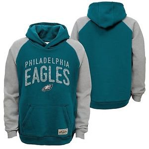 NFL Philadelphia Eagles Boys "Foundation" Hoodie, Jade, Large (14-16)