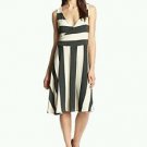 Three Dots Red Women's Sleeveless Faux Wrap Dress, Willow Port/Natural, Small