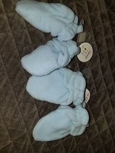 NIB ABSORBA BABY BOYS BOOTIES SOCK SHOES SIZE 0-6 MONTHS. 2 pairs