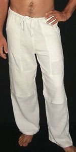 Cubavera Men's Big-Tall Linen Blend Flat Front Drawstring Pant, Natural Linen