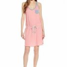 JANE & BLEECKER Women's Pink Brushed Jersey Tie-Waist Chemise - Medium