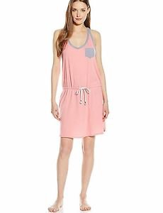 JANE & BLEECKER Women's Pink Brushed Jersey Tie-Waist Chemise - Medium
