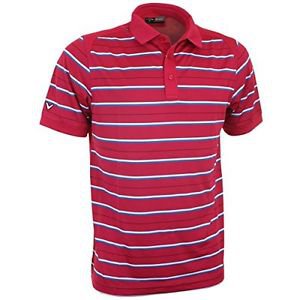 Callaway – 2015 Callaway Regimental Stripe Mens Golf Polo Shirt Granita Large