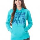 GWG- Girls With Guns Basic Pullover Hoodie, X-Large, Green