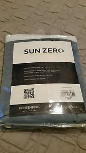 Sun Zero Easton Blackout Curtain Panel, 40 x 63 Inch, Solid, Mineral
