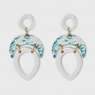 Geo Shape Drop with Splatter Earrings - Universal Thread™ Rhodium