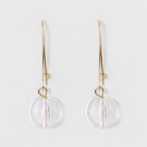 Clear Bead Wire Earrings - A New Day Gold