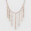 Coin Chains & Tassels Short Necklace - A New Day Rose Gold/Silver