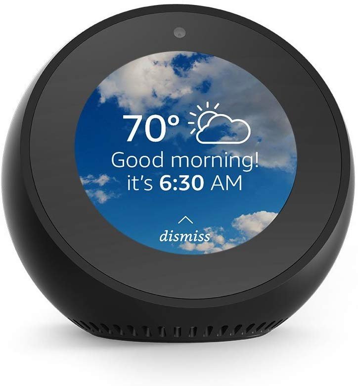 Amazon Echo Spot smart alarm clock with Alexa Black