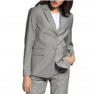 Basler Women's Virgin Wool Two-Button Blazer - Gray - Size: 14 Basler Women's Virgin Wool Two-Button Blazer - Gray - Size: 14