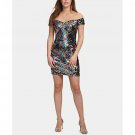 Guess Women's Off-The-Shoulder Sequined Shift Dress - Multi - Size: 6 Guess Women's Off-The-Shoulder Sequined Shift Dress - Multi - Size: 6