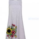 Sunflower Tank Dresses X-Large (14-16) Heather Grey-Watercolor Flower Side Hit Sunflower Tank Dresses X-Large (14-16) Heather Grey-Watercolor Flower Side Hit