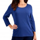 Karen Scott Cotton Scoop-Neck Top Ultra Blue XLarge Karen Scott Cotton Scoop-Neck Top Ultra Blue XLarge