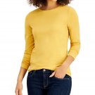 Style & Co Long-Sleeve Crew-Neck Top Golden Spruce Small
