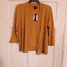 JM Collection Studded Open-Front Cardigan Gold Poppy, M
