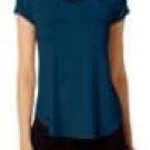 Alfani Satin-Trim High-Low T-Shirt ALF TEAL M