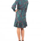 NY Collection Women's Plus Size Printed Smocked-Sleeve Dress 2X NY Collection Women's Plus Size Printed Smocked-Sleeve Dress 2X