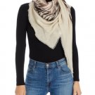 Echo Wavy Lines Patch Scarf Natural  Small