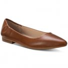 SUN + STONE Jilly Pointed-toe Flats Women's  In Cognac Leather 9.5M