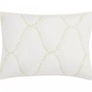 Martha Stewart Collection Floral Embroidered Geo King Sham Cover White