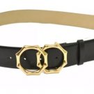 INC International Concepts Double-Circle Bamboo-Buckle Belt Black Small INC International Concepts Double-Circle Bamboo-Buckle Belt Black Small