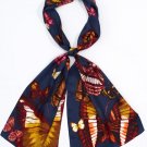 Echo Oblong Dancing Butterflies Navy Multi Scarf 13"x 72" One Size Echo Oblong Dancing Butterflies Navy Multi Scarf 13"x 72" One Size
