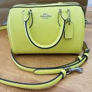 Coach Crossgrain Leather Mini Rowan Crossbody CH157 Bright Yellow