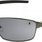 Ironman Stride Rectangle Sport Sunglasses for Men,  Gunmetal/Black, 61mm